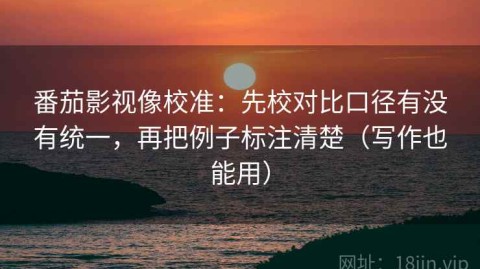 番茄影视像校准：先校对比口径有没有统一，再把例子标注清楚（写作也能用）