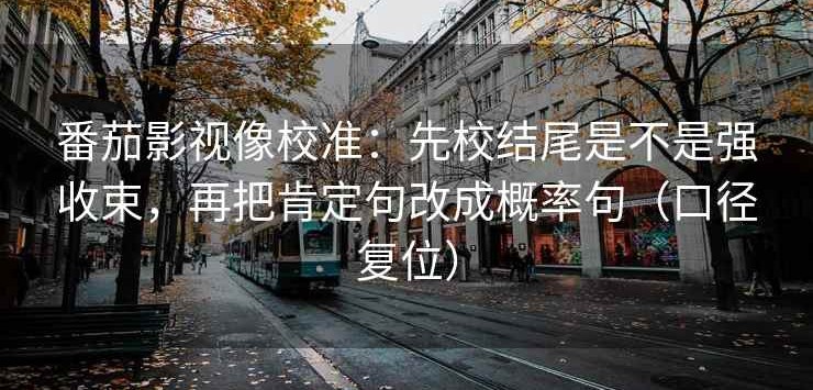番茄影视像校准：先校结尾是不是强收束，再把肯定句改成概率句（口径复位）