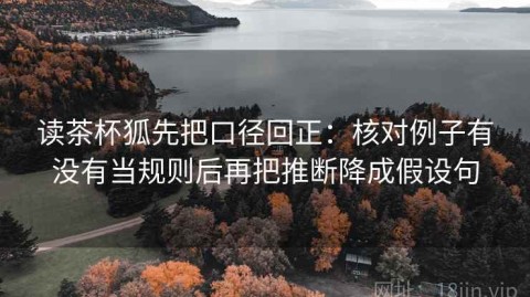 读茶杯狐先把口径回正：核对例子有没有当规则后再把推断降成假设句