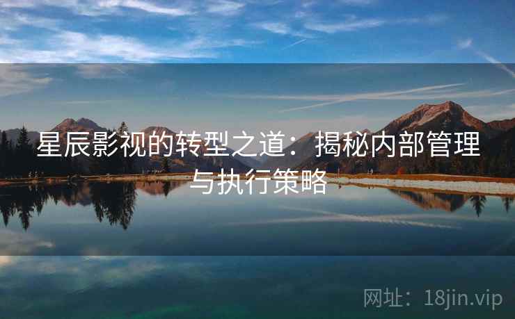 星辰影视的转型之道:揭秘内部管理与执行策略 星辰影视的转型之道:揭秘内部管理与执行策略